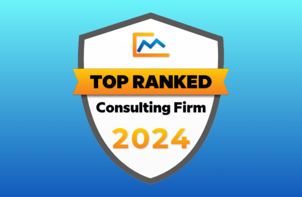 An award shield titled "Top Ranked Consulting Firm 2024."